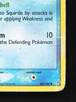 Squirtle 64/100 HP EX Crystal Guardians English Pokemon Card TCG - Image 3