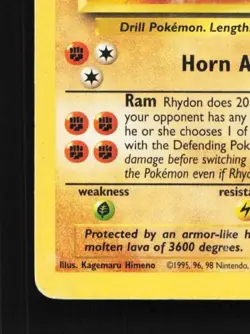 Rhydon 45/64 HP Jungle English Pokemon Card TCG - Image 2
