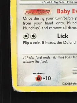 Munchlax 68/100 HP Majestic Dawn English Pokemon Card TCG - Image 2