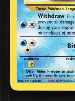 Wartortle 42/102 HP Base Set English Pokemon Card TCG - Image 2