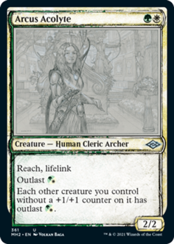 1x (361) Arcus Acolyte - SHOWCASE SKETCH MTG Modern Horizons 2 NM Magic Regular - Image 1
