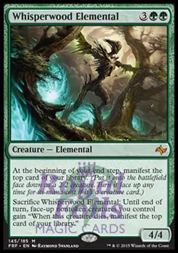 Whisperwood Elemental 1x FOIL FRF MTG Fate Reforged Mythic MINT green - Image 1