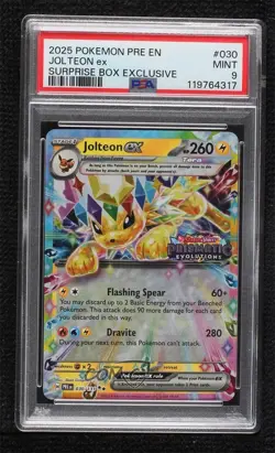 Jolteon ex (Surprise Box Promo) Pokemon Prismatic Evolutions PRE PSA 9 MINT - Image 1