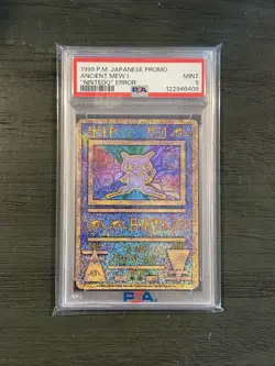 1998-99 POKEMON JAPANESE PROMO "NINTEDO" ERROR ANCIENT MEW I PSA 9 - Image 3