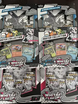 Pokemon TCG Black Bolt White Flare Binder Collection 2 - Pack New With Poster - Image 1