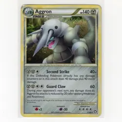 Pokemon TCG Aggron 1/102 HGSS Triumphant Holo Rare Card EN-HP 2010 - Image 1