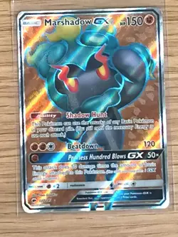 "Marshadow GX 80/147 Ultra Rare Holo Pokemon TCG Sun & Moon Burning Shadows NM" - Image 1