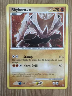 Rhyhorn Lv. 23 - 122/147 - 2009 Common Supreme Victors Pokemon Card NM - Image 1