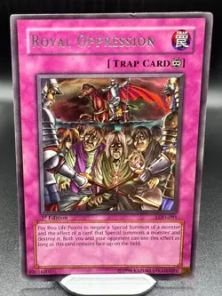 Yugioh! Royal Oppression #LOD-091 2003 Legacy of Darkness 1st Edition Rare MP - Image 1