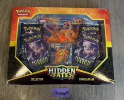 Pokemon Hidden Fates Charizard GX Collection Box 4 Booster Pack Promo Jumbo Card - Image 1