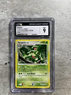 Pokemon Card Sceptile Holo Rare CGC 9 Mint, Great Encounters 8/106, 2008 (1) - Image 1