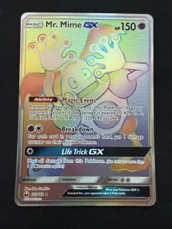 Pokemon TCG Celestial Storm Mr. Mime GX Secret Rare Holo Card 173/168 NM - Image 1