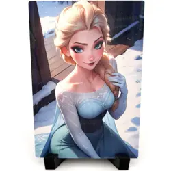 Frozen Elsa Sexy Anime Waifu Girl Doujin Lewd Goddess Story Holographic Art Card - Image 2