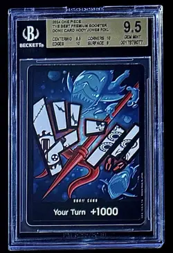 BGS 9.5 One Piece Don!! Card Hody Jones - English - Foil - PRB01 - Graded - Image 1