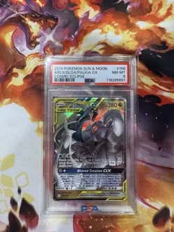 Arceus & Dialga & Palkia GX 156/236 Sm-Cosmic Eclipse Holo Card English Psa 8 - Image 1