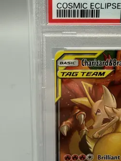 PSA 9 Charizard Braixen GX 22/236 Sun Moon Cosmic Eclipse Pokemon Mint Card - Image 2
