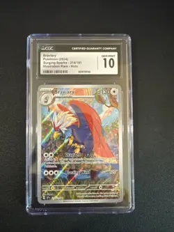 Braviary Illustration Rare Surging Sparks Pokemon TCG Card CGC 10 214/191 - Image 1