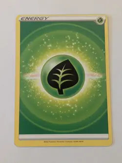 Basic Grass 2022 Energy - Pokemon TCG card - ERROR MISCUT Alignment Dot - Image 1