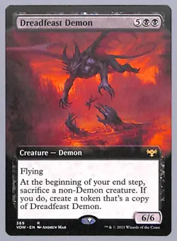 Dreadfeast Demon - Extended Art - 369 - Innistrad: Crimson Vow (VOW) MTG - Image 1