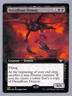 Dreadfeast Demon - Extended Art - 369 - Innistrad: Crimson Vow (VOW) MTG - Image 3