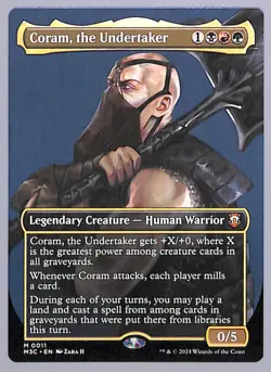 Coram, the Undertaker - Borderless - 11 - Commander: Modern Horizons 3 (MH3) MTG - Image 1