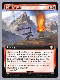 Call for Aid - Extended Art - 113 - Commander: LOTR (LTC) MTG - Image 1