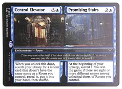 Central Elevator // Promising Stairs - 44 - Duskmourn: House of Horror (DSK) MTG - Image 1