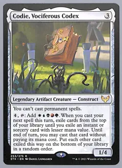 Codie, Vociferous Codex - 253 - Strixhaven: School of Mages (STX) MTG - Image 3