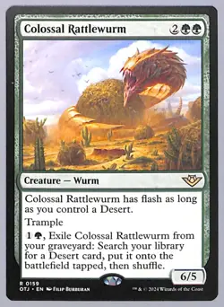 Colossal Rattlewurm - 159 - Outlaws of Thunder Junction (OTJ) MTG - Image 1