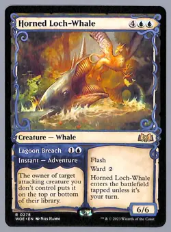 Horned Loch-Whale - Showcase - 278 - Wilds of Eldraine (WOE) MTG - Image 1