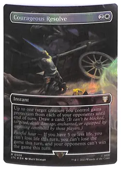 Courageous Resolve - Borderless - Foil - 506 - LOTR (LTC) MTG - Image 1