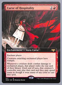 Curse of Hospitality - Extended Art - 377 - Innistrad: Crimson Vow (VOW) MTG - Image 3