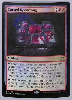 Cursed Recording - Foil - 296 - Duskmourn: House of Horror (DSK) MTG - Image 1