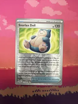 Pokemon Card Snorlax Doll Paradox Rift Reverse Holo 175/182 Near Mint - Image 1