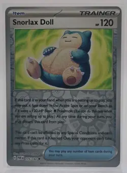 Pokemon Card Snorlax Doll Paradox Rift Reverse Holo 175/182 Near Mint - Image 1