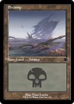 Swamp (406) (Retro Frame) -Foil Near Mint MTG Dominaria Remastered - Image 1