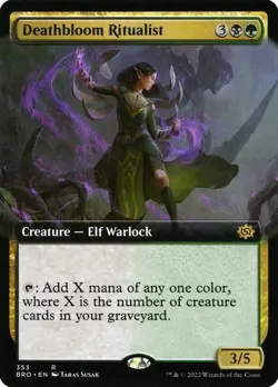 Deathbloom Ritualist (Extended Art) [The Brothers' War] MTG - Image 1
