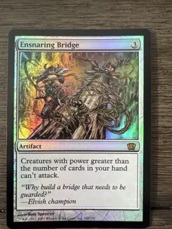 MTG Ensnaring Bridge - FOIL - 8th Edition - Rare Artifact - NM - Image 1