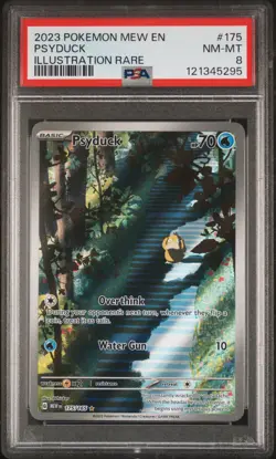 2023 POKEMON MEW EN-151 ILLUSTRATION RARE #175 PSYDUCK PSA 8 - Image 1