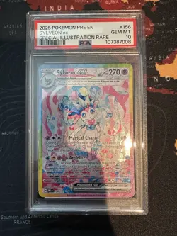 Sylveon ex 156/131 PSA 10 Gem MT Pokemon Card Prismatic Evolutions SIR - Image 1