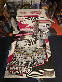 Pokemon White Flare ETB And Binder Collection And Booster Bundle - Image 1