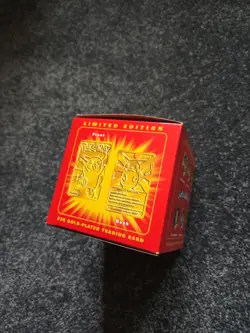 23K Gold Plated Pikachu Pokemon trading card Poke Ball Limited Edition NIB - Image 3