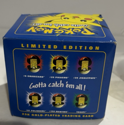 23K Gold Plated Pikachu Pokemon trading card Poke Ball Limited Edition NIB - Image 3