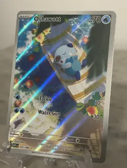 Oshawott Illustration Rare Pokemon card White Flare 105/086 ENGLISH NM - Image 1