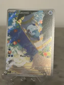 Oshawott Illustration Rare Pokemon card White Flare 105/086 ENGLISH NM - Image 2