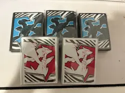 5x Pokemon Etb Sealed Sleeves 3x Black Bolt & 2x White Flare 325 Sleeves Total! - Image 1