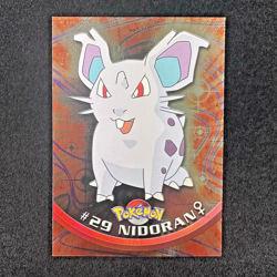 1999 Pokemon Topps-#29 Nidoran-TV Animation Edition-Holo Foil-Blue Logo NM - Image 1