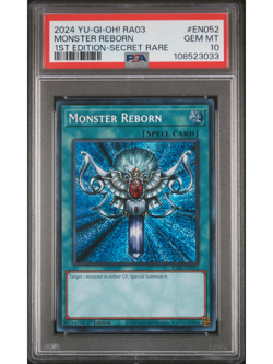 Yugioh Monster Reborn 2024 1st Edition Secret Rare RA03-EN052 #EN052 PSA GEM 10 - Image 1