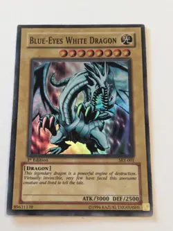 Yugioh 1st Edition Blue Eyes White Dragon SKE-001 - Image 1
