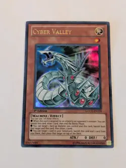 Cyber Valley LCGX-EN179 Ultra Rare Yugioh Card Small Dent 1st Edition - Image 1